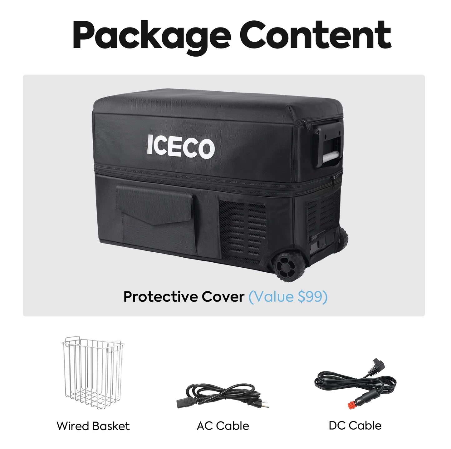 51QT JP50 Pro Wheeled Portable Freezer With Cover Camping Fridge Car Fridge | ICECO