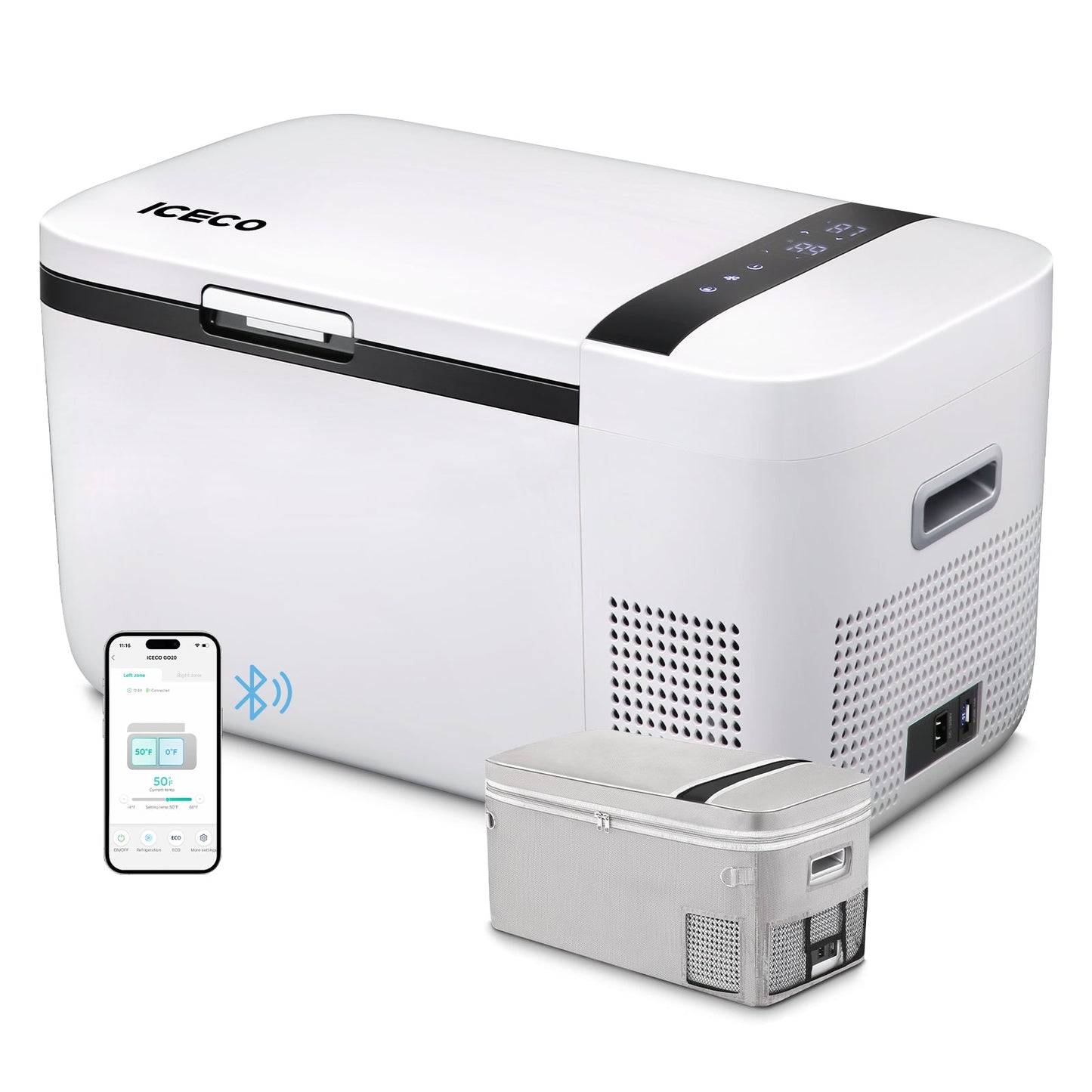 21QT GO20 Dual Zone 12V Portable Freezer | ICECO