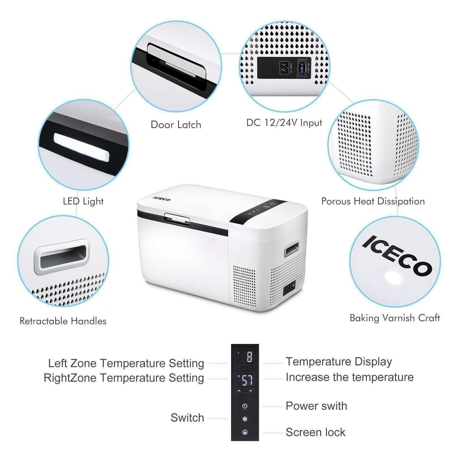 21QT GO20 Dual Zone 12V Portable Freezer | ICECO