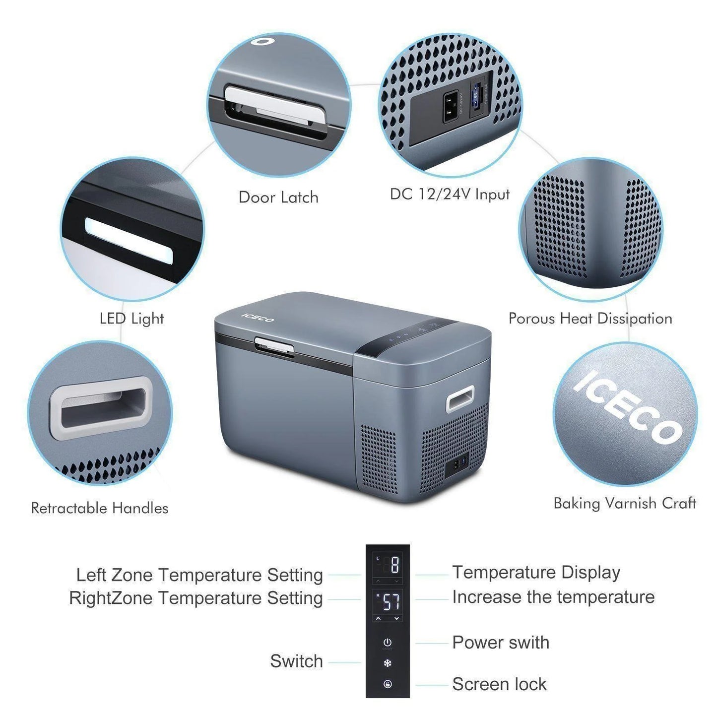 21QT GO20 Dual Zone 12V Portable Freezer | ICECO