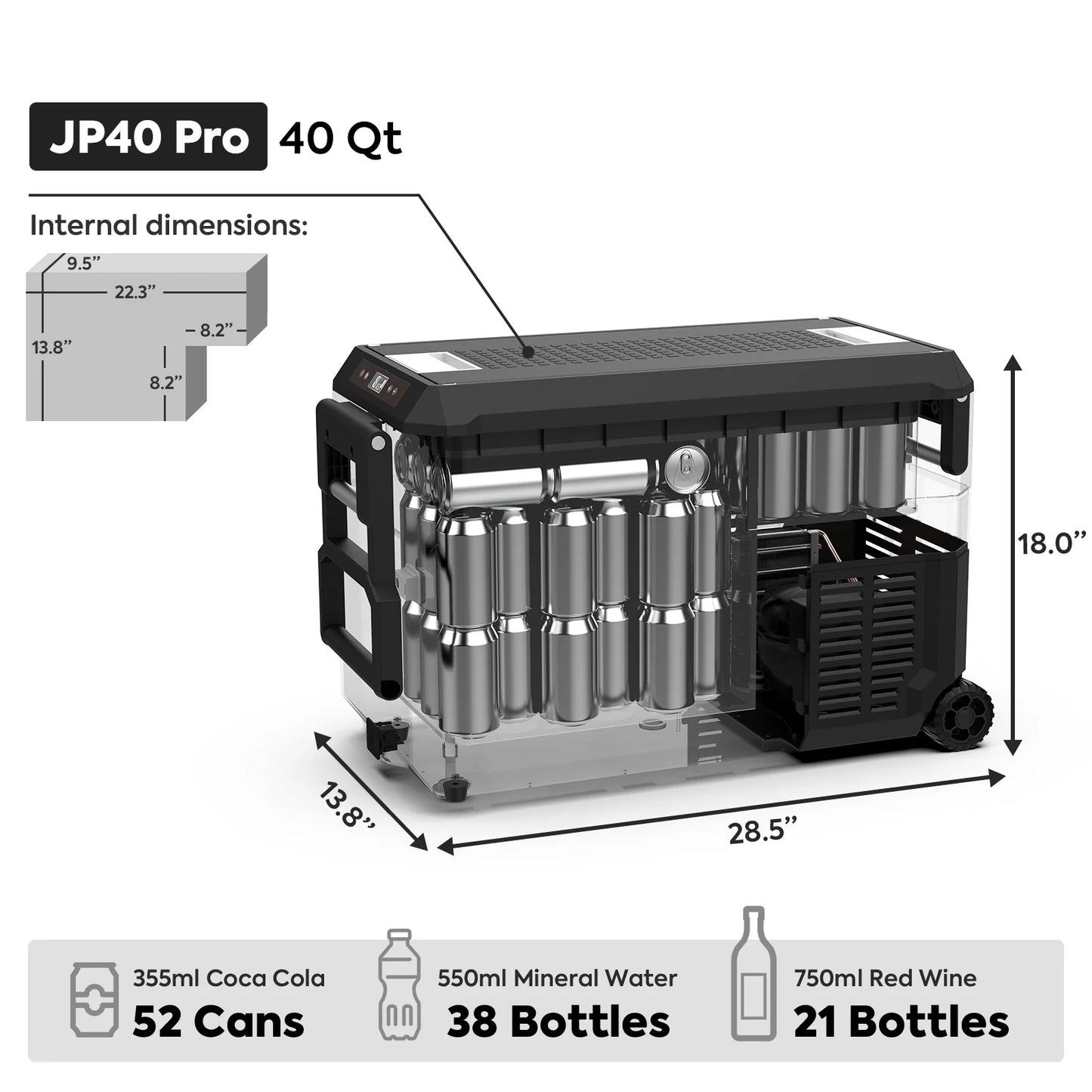 JP Pro Wheeled Portable Freezer with Slide Mount | ICECO