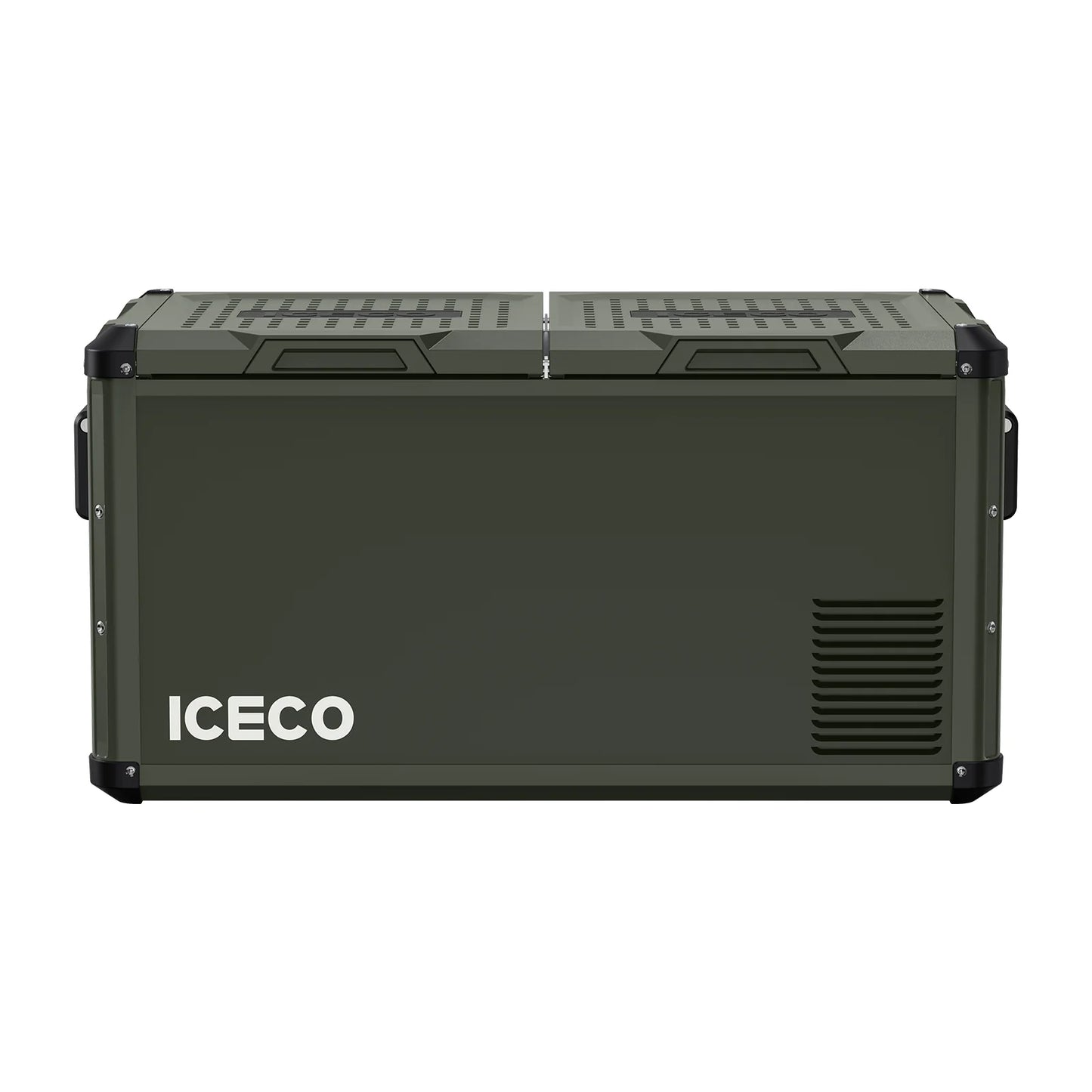 79.2QT VL75ProD Olive 12V Heavy Duty Metal Fridge Freezer