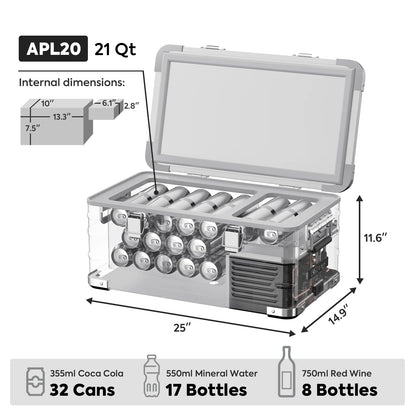 NEW! 21QT APL20 Light Duty Aluminum Freezer Single Zone